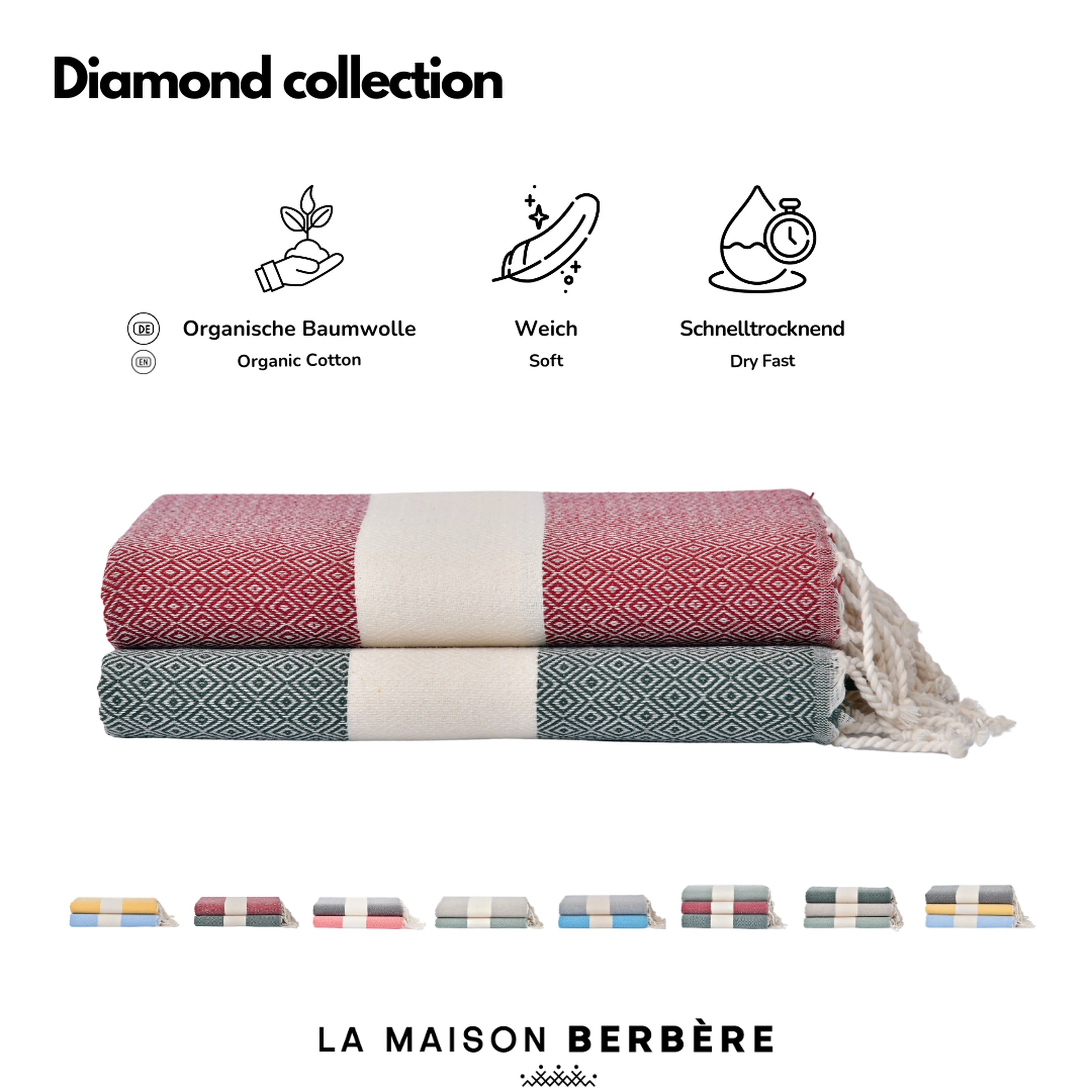 Diamond Elegance Collection: Ruby Red & Emerald Green