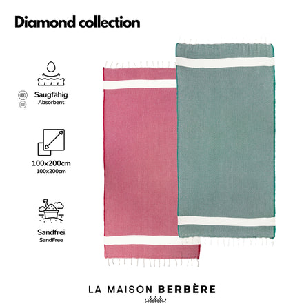 Diamond Elegance Collection: Ruby Red &amp; Emerald Green