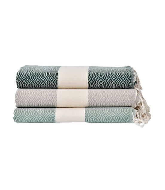 Diamond Oasis Kollektion: Smaragdgrün, Taupe und Olivgrün