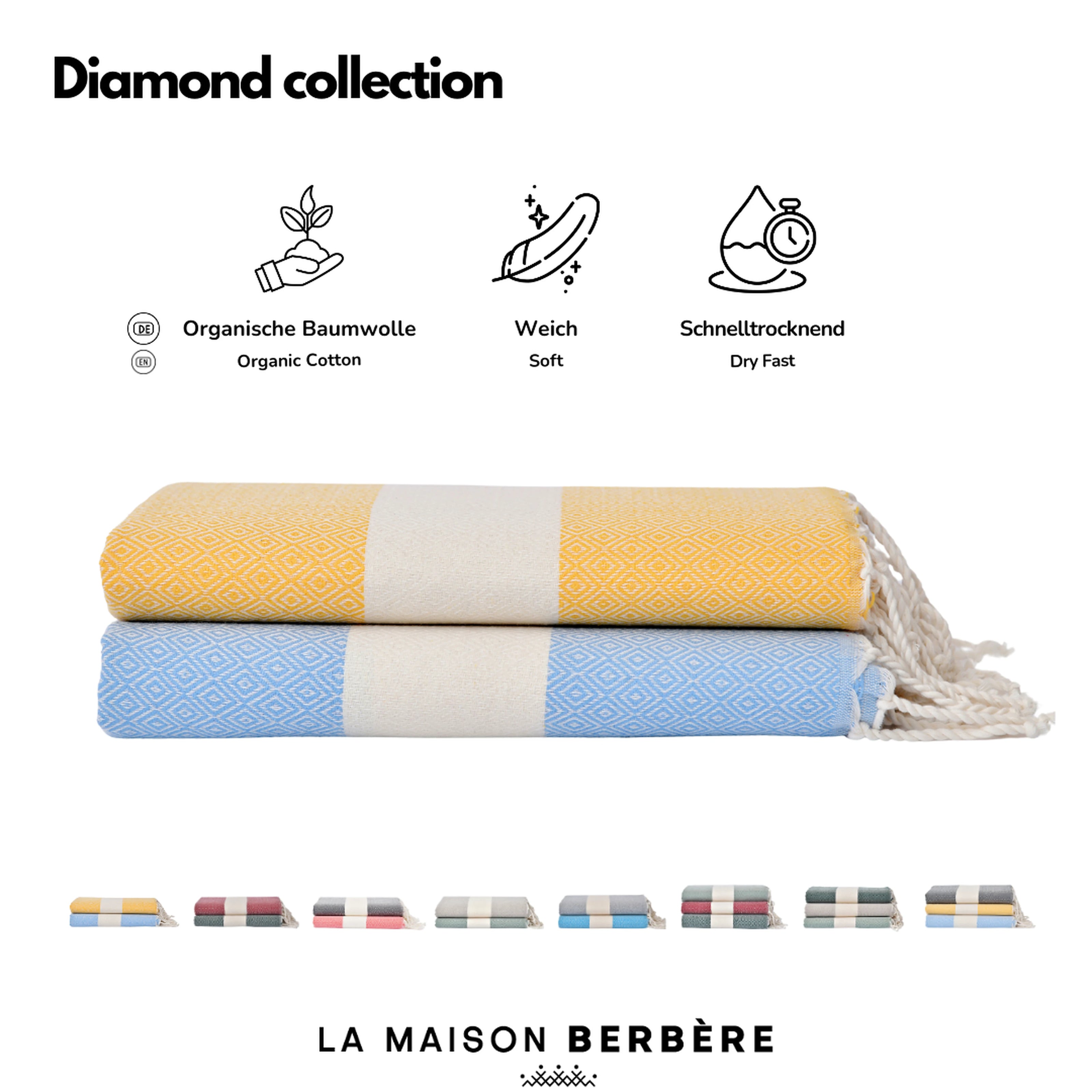 Diamond Radiance Collection: Mustard Yellow & Light Blue