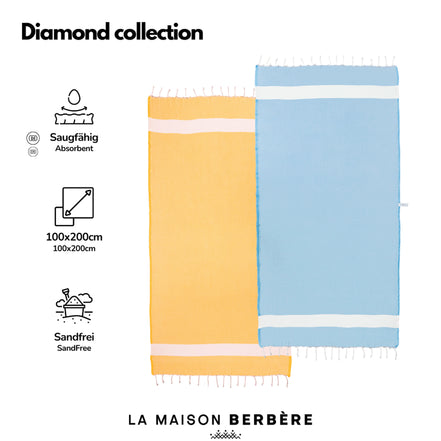 Diamond Radiance Collection: Mustard Yellow &amp; Light Blue