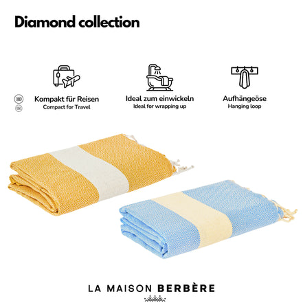 Diamond Radiance Collection: Mustard Yellow &amp; Light Blue
