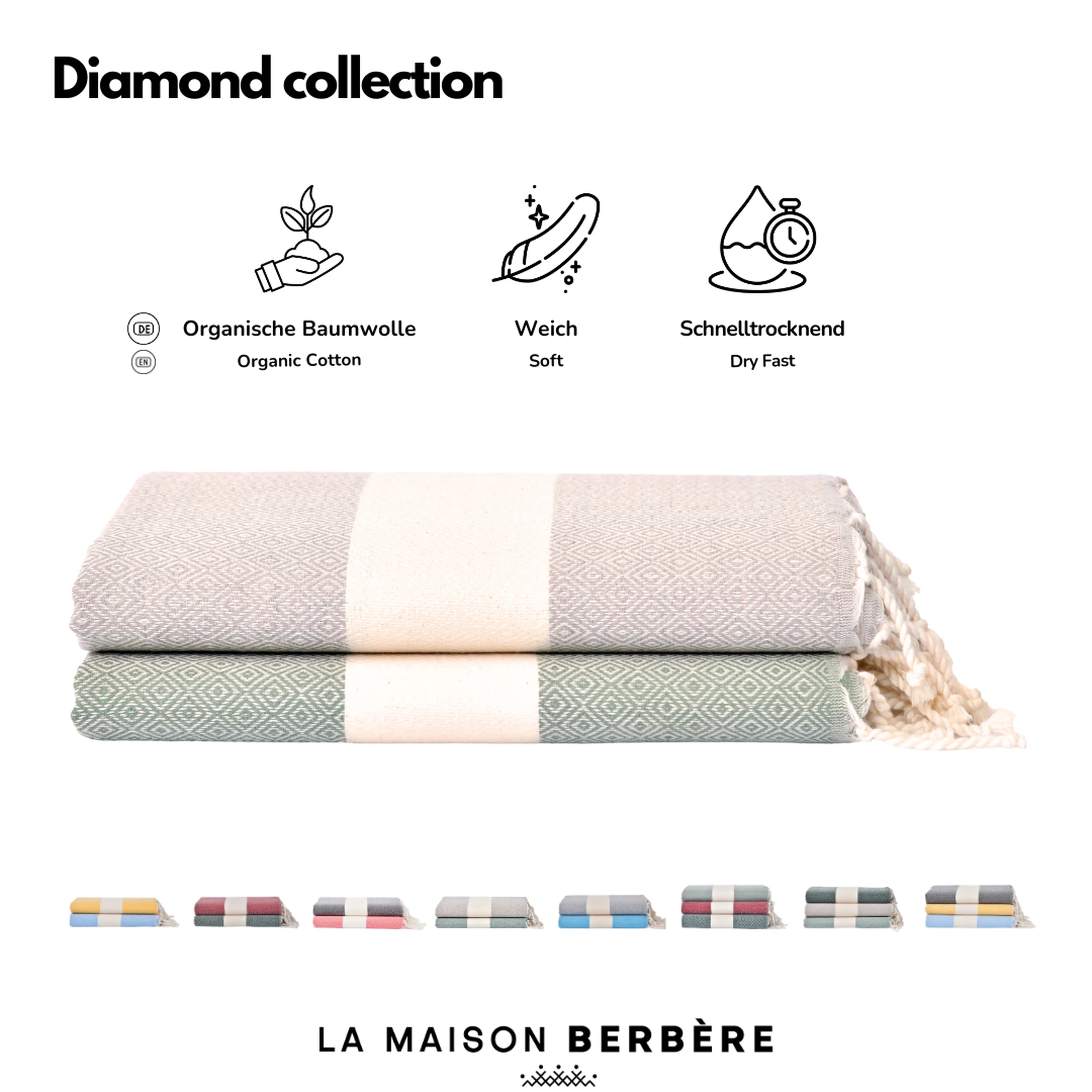Diamond Serenity Collection: Olive Green and Taupe