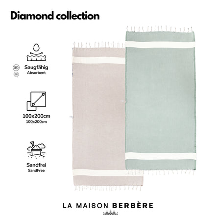 Diamond Serenity Collection: Olive Green and Taupe