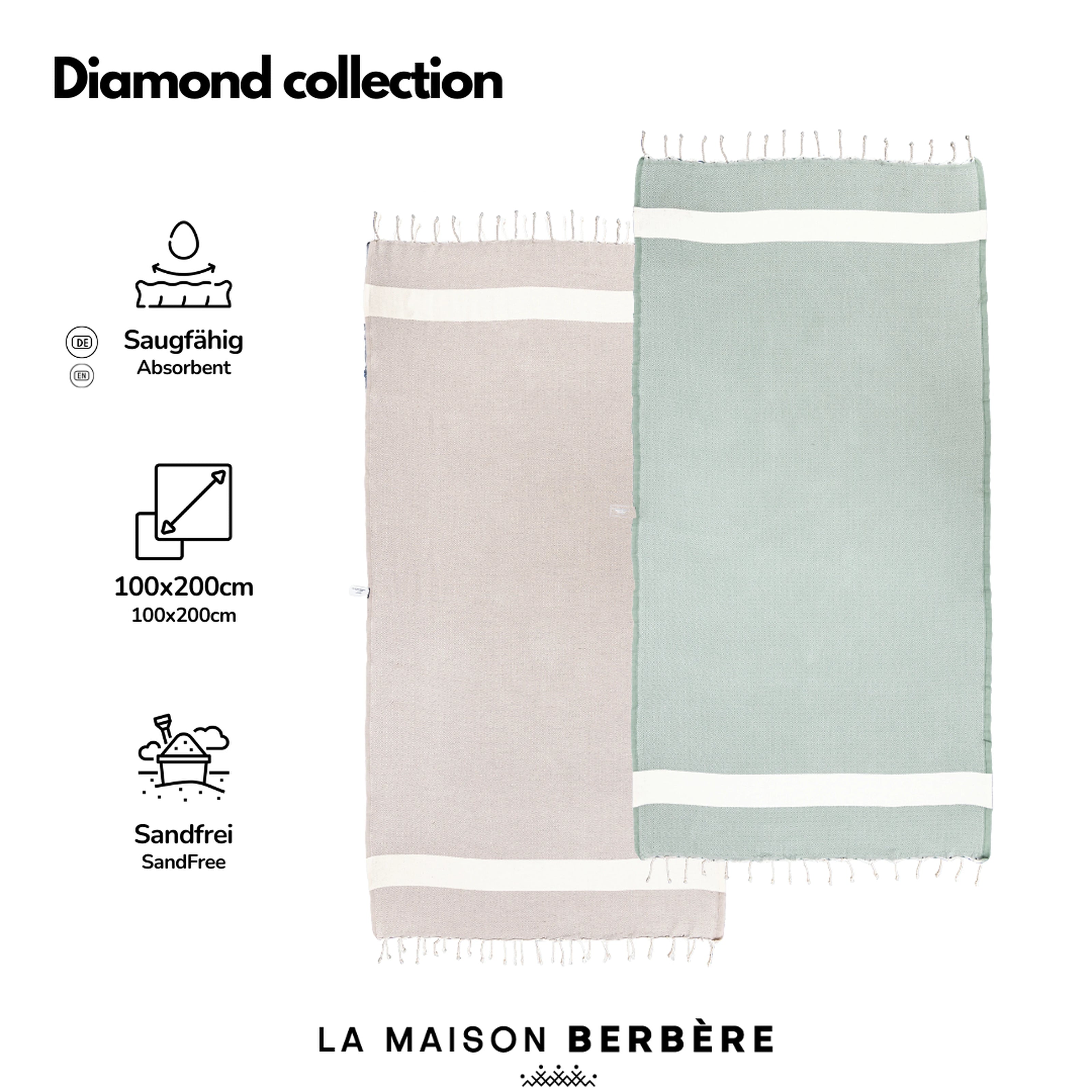 Diamond Serenity Collection: Olive Green and Taupe