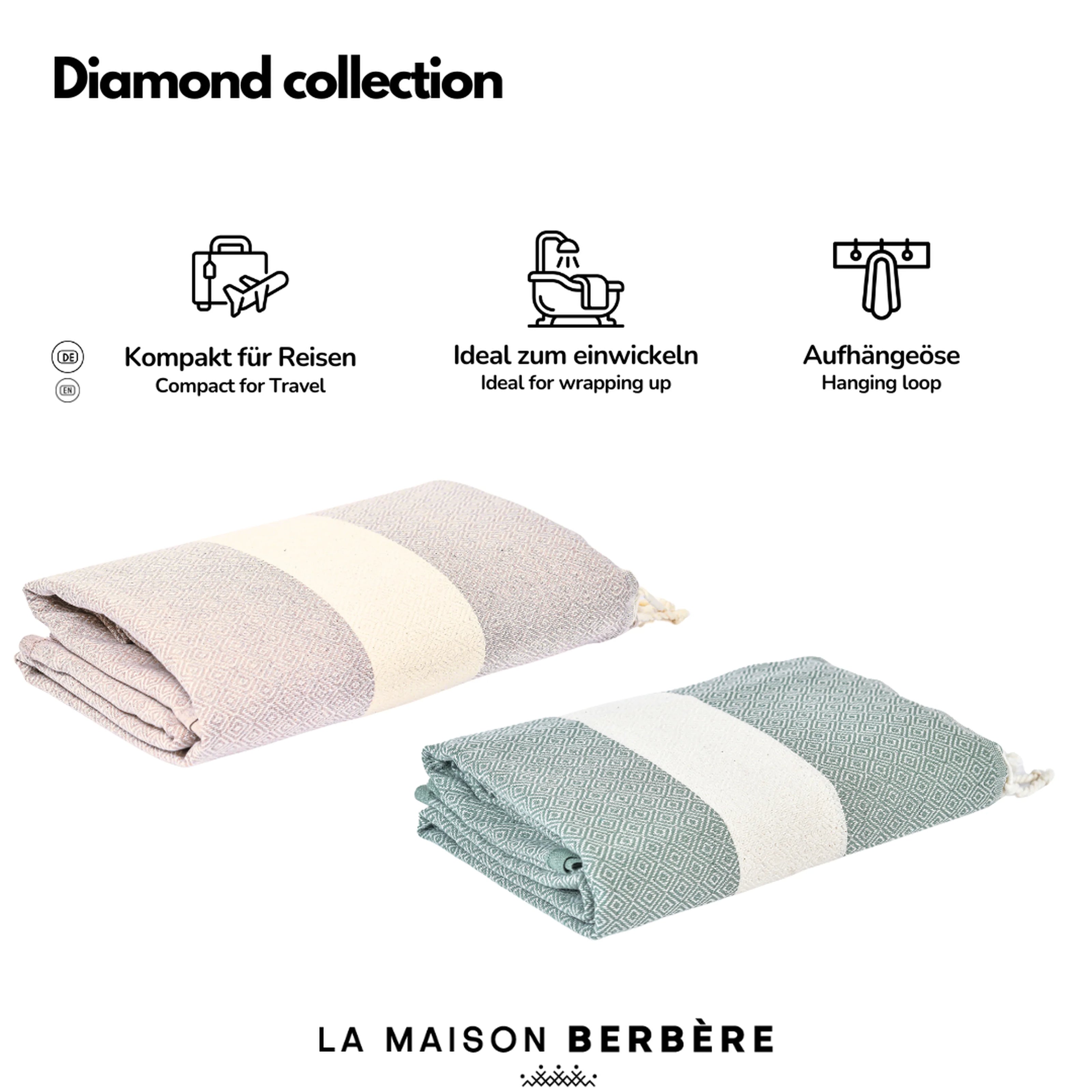 Diamond Serenity Collection: Olive Green and Taupe