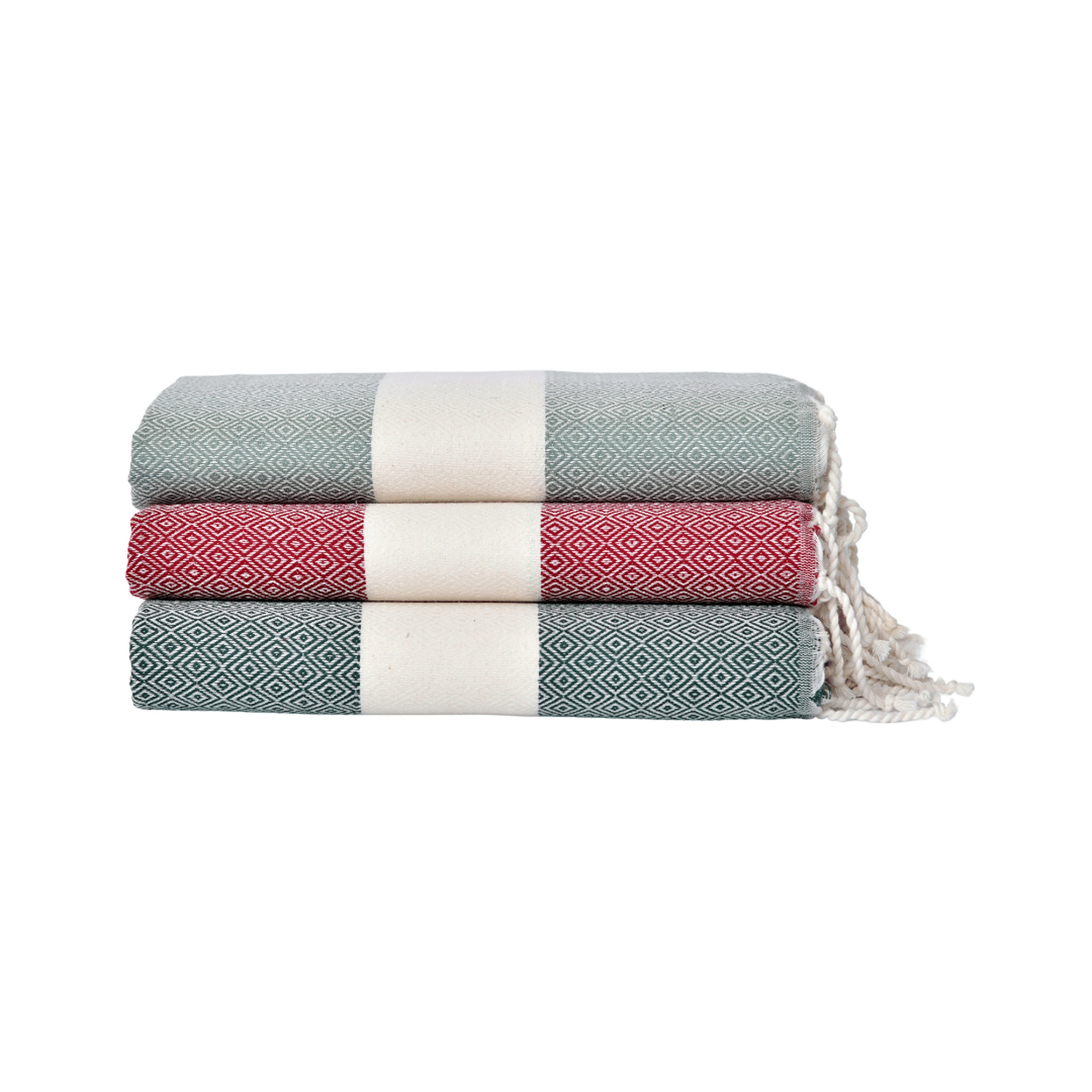 Diamond Triad Collection: Ruby Red, Emerald Green and Classic Gray