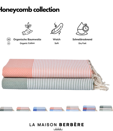 Honeycomb Blush Kollektion: Lachsrosa & Salbeigrün