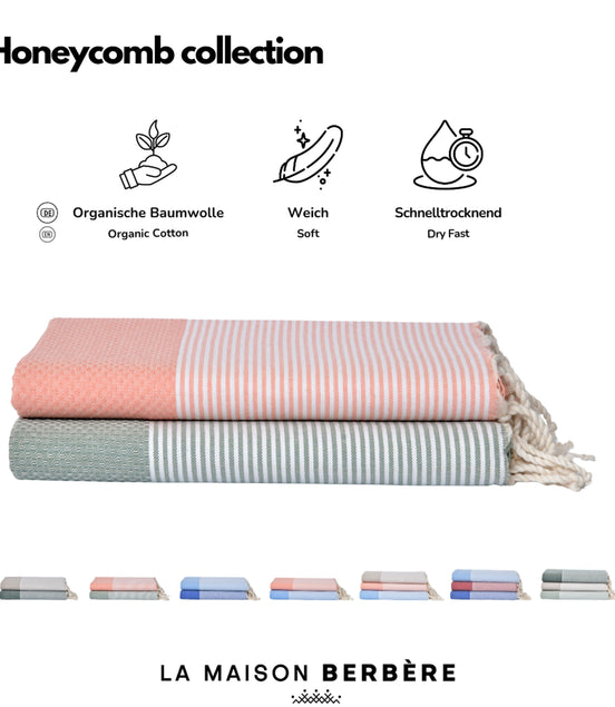 Honeycomb Blush Kollektion: Lachsrosa & Salbeigrün