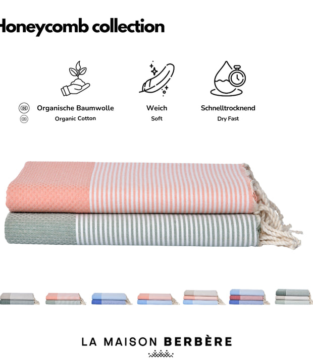 Honeycomb Blush Kollektion: Lachsrosa & Salbeigrün
