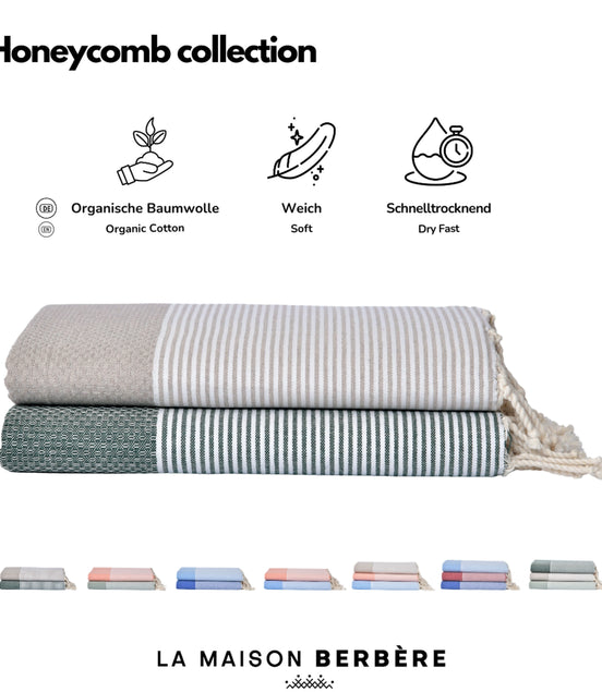Honeycomb Harmony Kollektion: Crème & Dunkelgrün