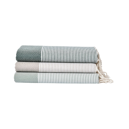 Honeycomb Tranquility Collection: Dark Green, Cream &amp; Sage Green