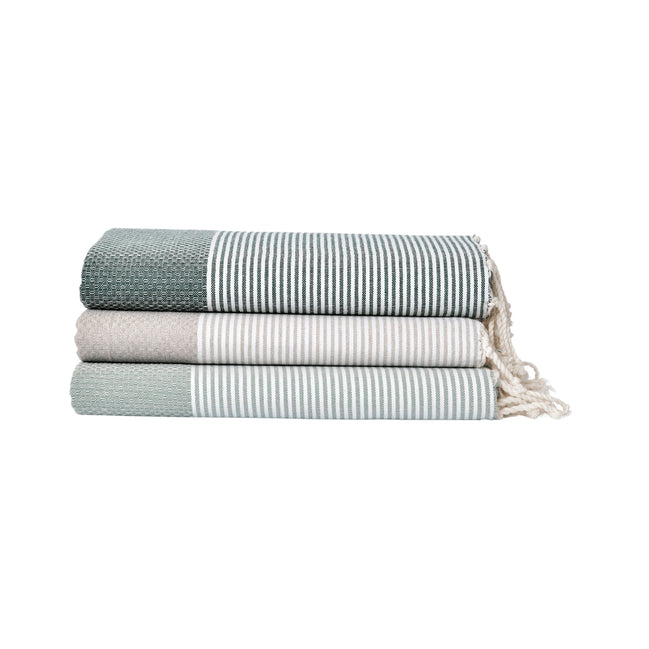 Honeycomb Tranquility Collection: Dark Green, Cream &amp; Sage Green