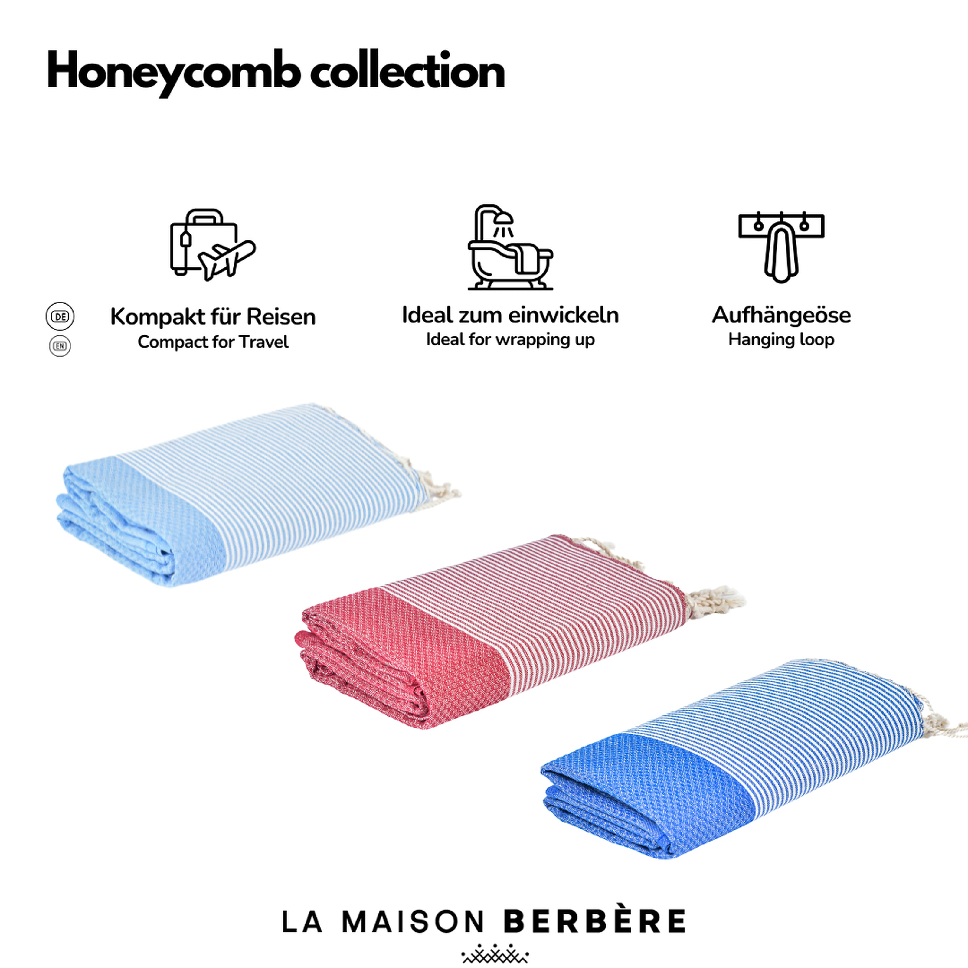 Honeycomb Vivid Collection: Royal Blue, Bordeaux & Sky Blue