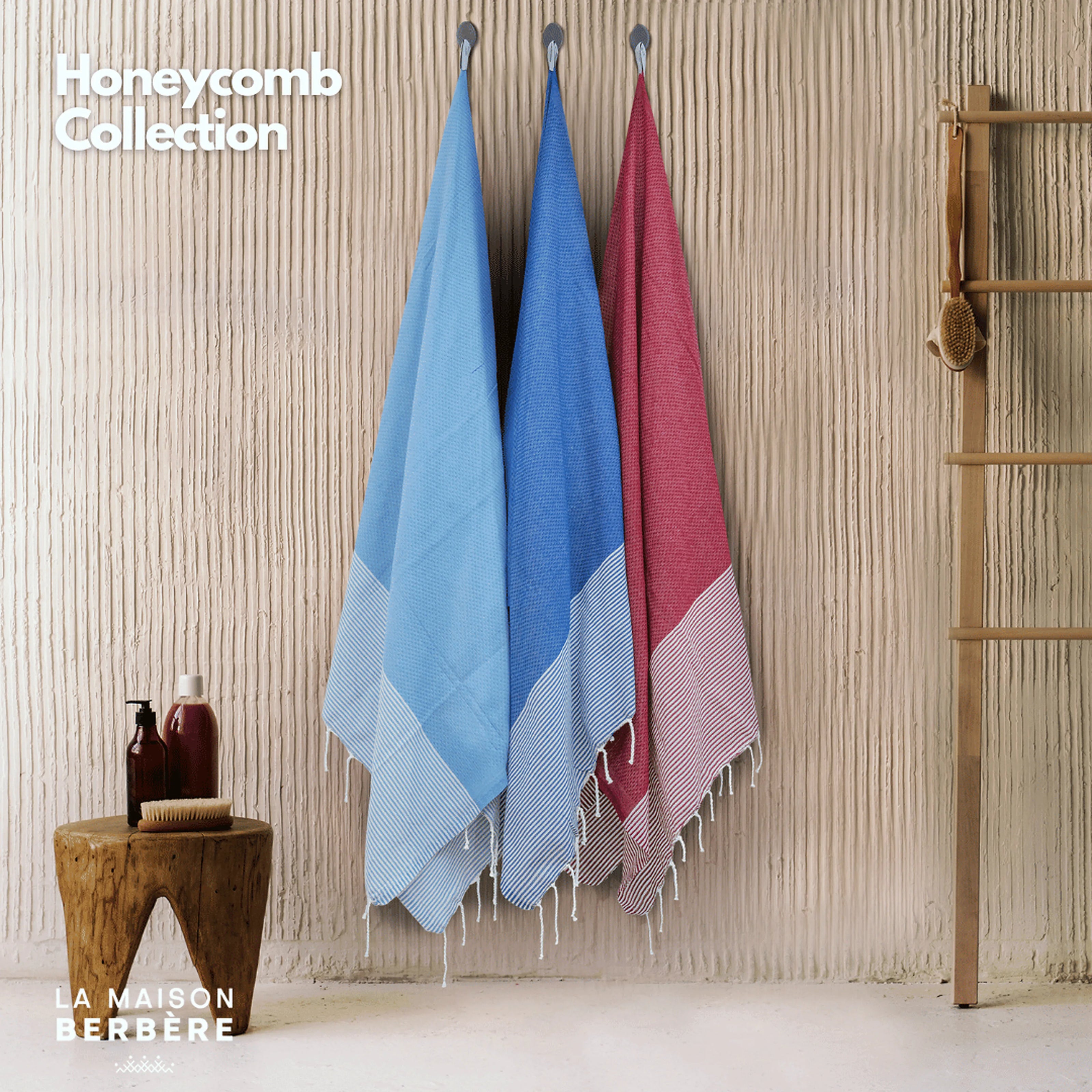 Honeycomb Vivid Collection: Royal Blue, Bordeaux & Sky Blue