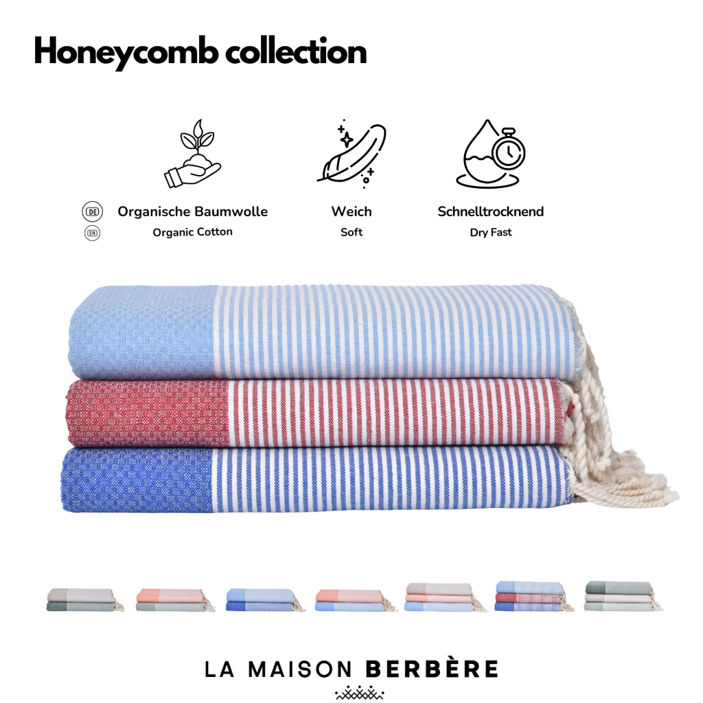 Honeycomb Vivid Collection: Royal Blue, Bordeaux & Sky Blue