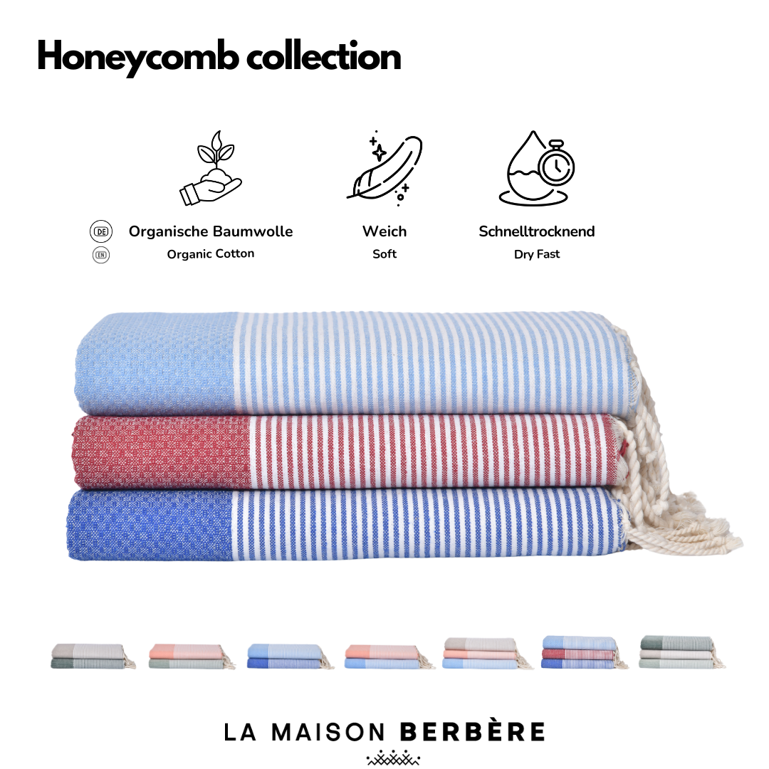 Honeycomb Vivid Collection: Royal Blue, Bordeaux & Sky Blue