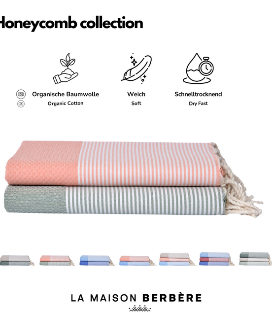Honeycomb Blush Kollektion: Lachsrosa & Salbeigrün