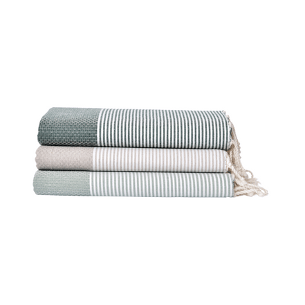 Honeycomb Tranquility Collection: Dark Green, Cream &amp; Sage Green