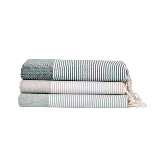 Honeycomb Tranquility Collection: Dark Green, Cream &amp; Sage Green