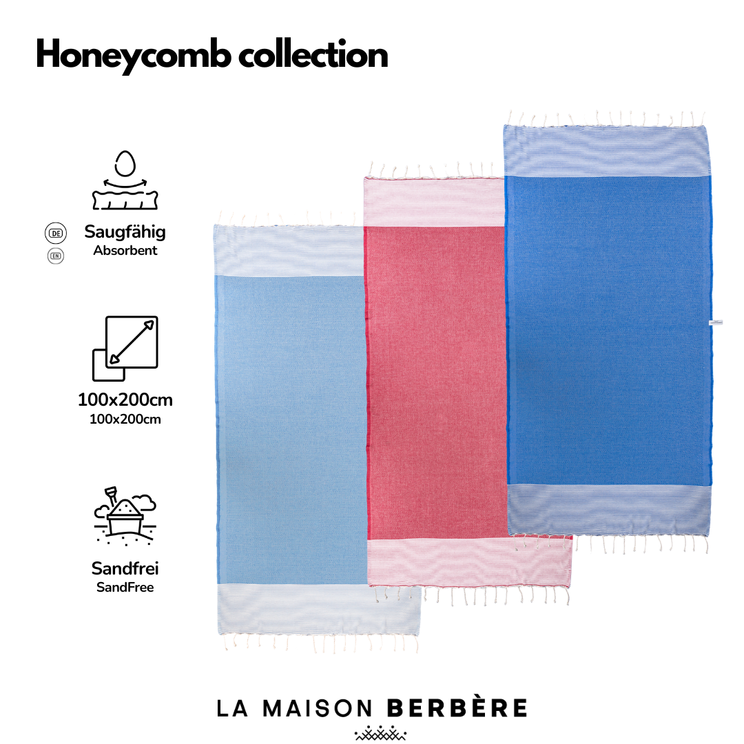 Honeycomb Vivid Collection: Royal Blue, Bordeaux & Sky Blue