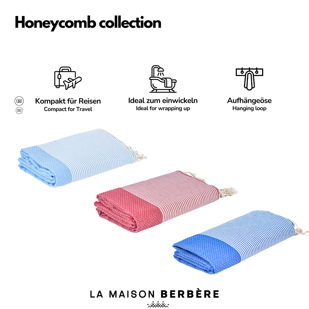 Honeycomb Vivid Collection: Royal Blue, Bordeaux & Sky Blue