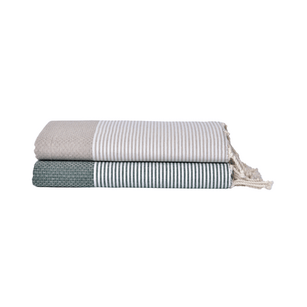 Honeycomb Harmony Collection: Cream &amp; Dark Green