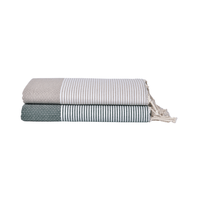 Honeycomb Harmony Collection: Cream &amp; Dark Green